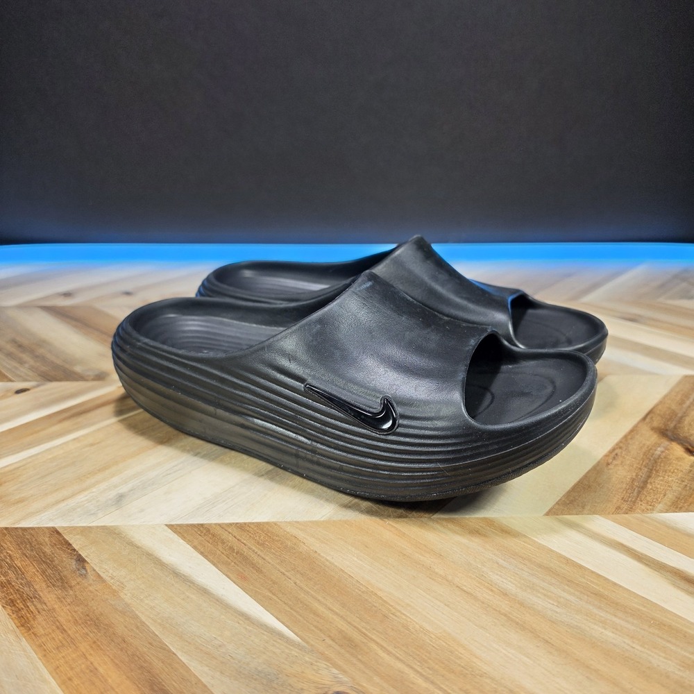 Nike ReactX Rejuven8 Slide Triple Black HV4479-001 Men's Size 12 Recovery Gym